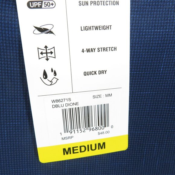 ZeroXposur Mens Medium Navy UPF 50+ Stretch Quick Dry Shirt NWT $48 - Picture 5 of 5